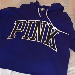 pink pull over hoodie